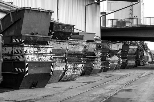 Recycling process in enclosed skip hire