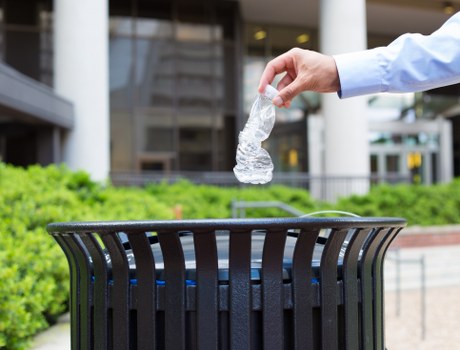 Residential cleaning services being performed