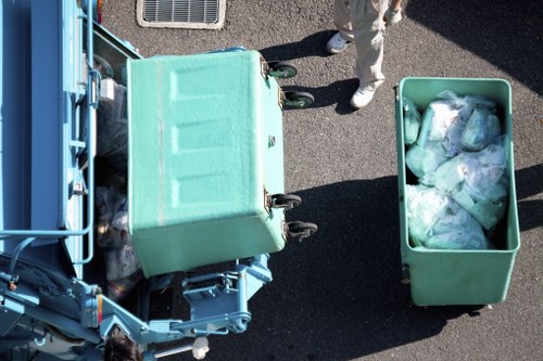 Eco-friendly cleaning products in use