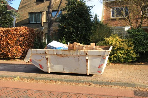 Home renovation project with a hired skip