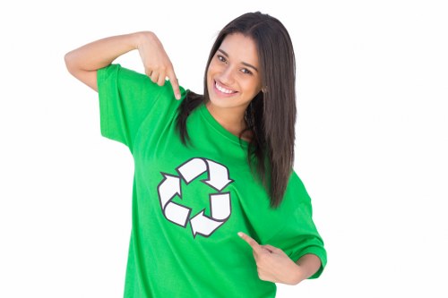 Recycling bins and eco-friendly waste management